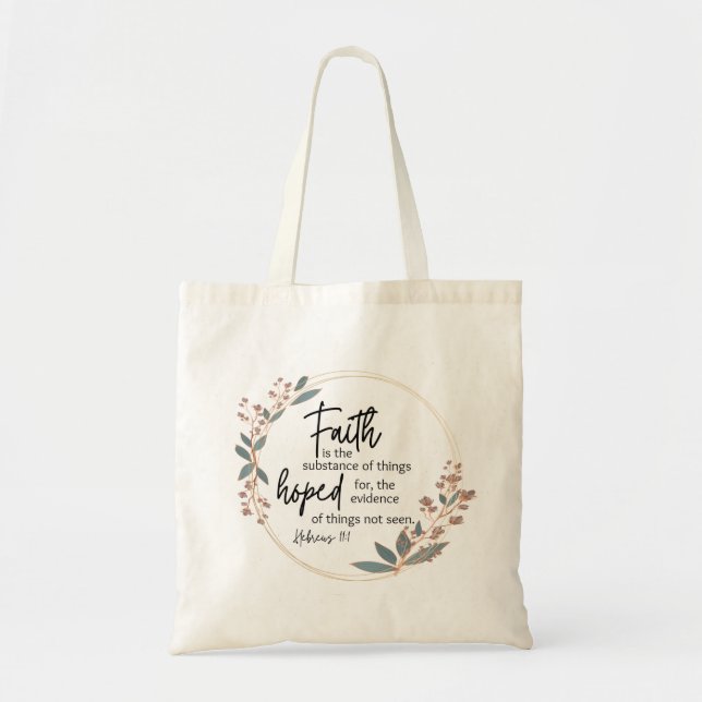Faith Scripture Tote Tygkasse (Framsidan)