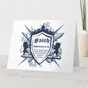 Faith Shield Christian Faith Bible Verse Ephesian Tack Kort