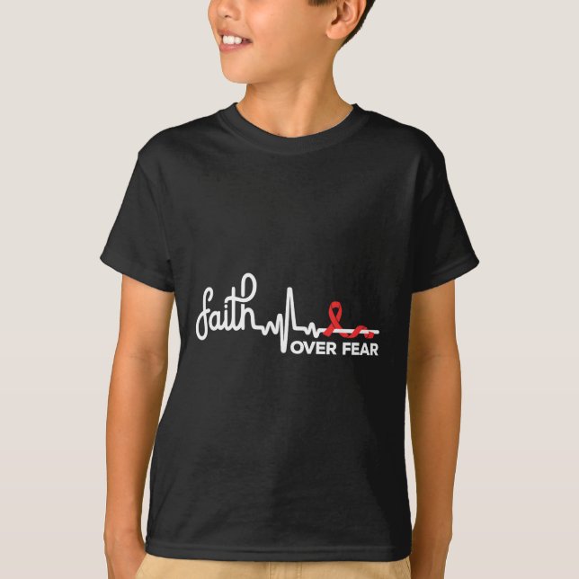 Faith- Sickle Cell Anemia Awareness Supporter Ribb T Shirt (Framsida)