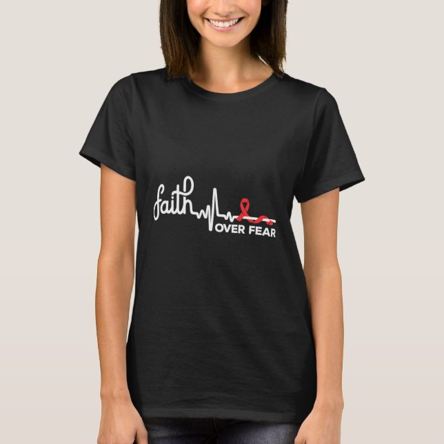 Faith- Sickle Cell Anemia Awareness Supporter Ribb T Shirt (Framsida)