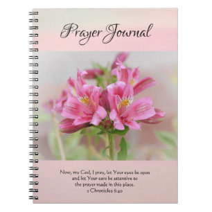 Faith Soft Rosa Flowers Prayer Journal Anteckningsbok