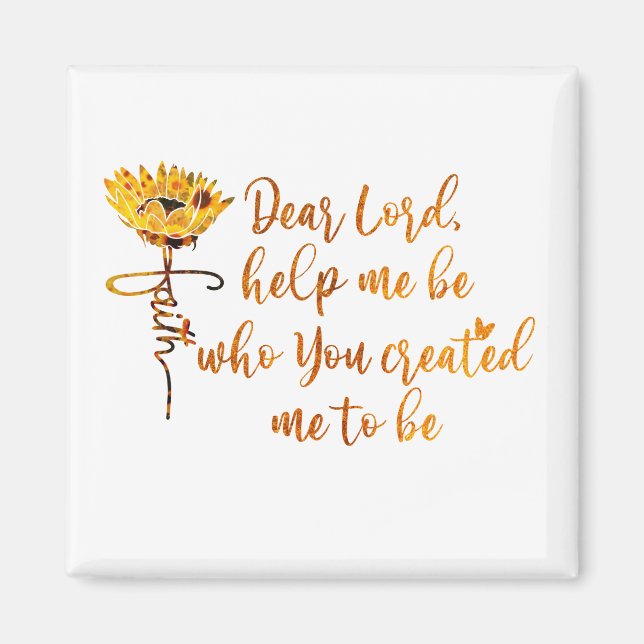 Faith Solros med Prayer Quote Magnet (Framsidan)