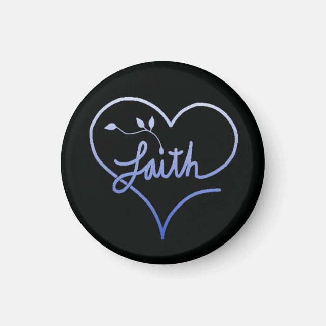 Faith som senapsfrönas hjärtkonstruktion magnet (Framsidan)