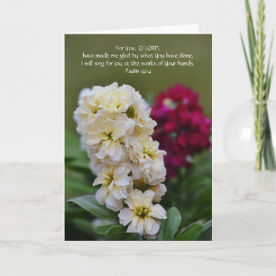 Faith Söt Flowers Scripture Card Kort