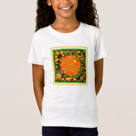 Faith Söt Orange Gult Blommigt Bumblebee Ireland y T Shirt