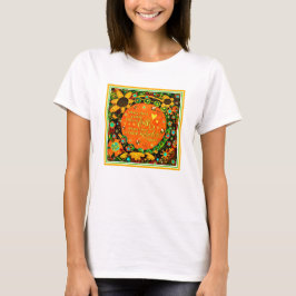 Faith Söt Orange Gult Blommigt Bumblebee Ireland y T Shirt