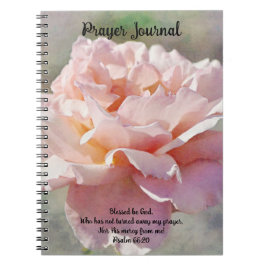 Faith Söt Rosa ros Art Prayer Journal Anteckningsbok