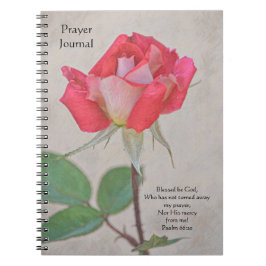 Faith Söt Rosa ros Prayer Journal Anteckningsbok