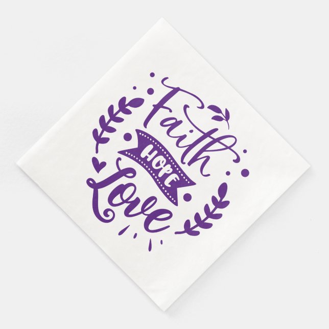Faith- Standard Cocktail Napkins Pappersservett (Hörn)