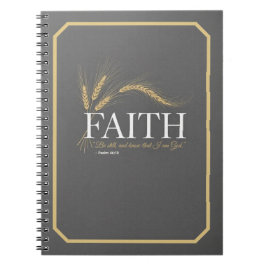 "Faith" Statement Journal - Minimalist Typography  Anteckningsbok