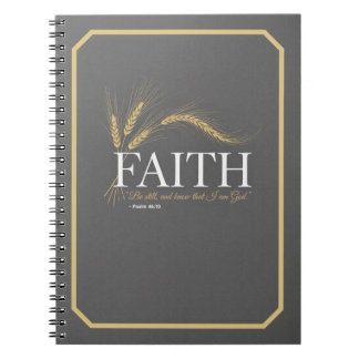 "Faith" Statement Journal - Minimalist Typography  Anteckningsbok