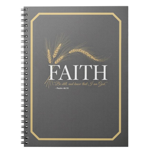 "Faith" Statement Journal - Minimalist Typography  Anteckningsbok (Framsidan)