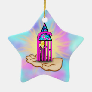 Faith ~ Steeple Julgransprydnad Keramik