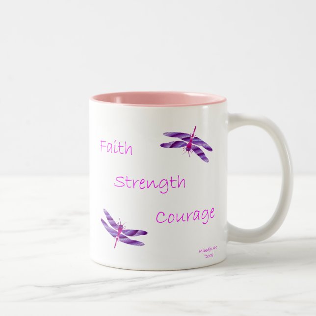 Faith Strength Courage Mugg (Höger)