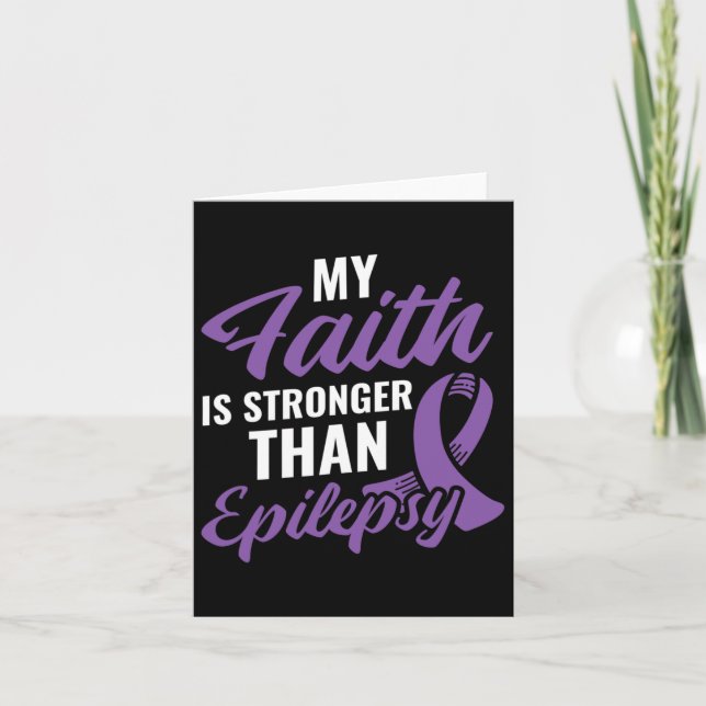 Faith Stronger than Epilepsy Epilepsy Awareness Pa Kort (Framsida)