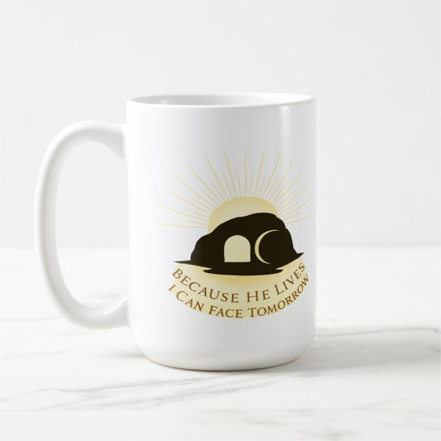 Faith Sunrise Påsk 2026 Mugg — Kristet Present (Vänster)