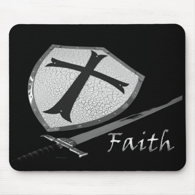FAITH-svärd och sköld Musmatta (Framsidan)
