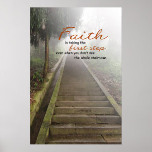 Faith tar första steget poster