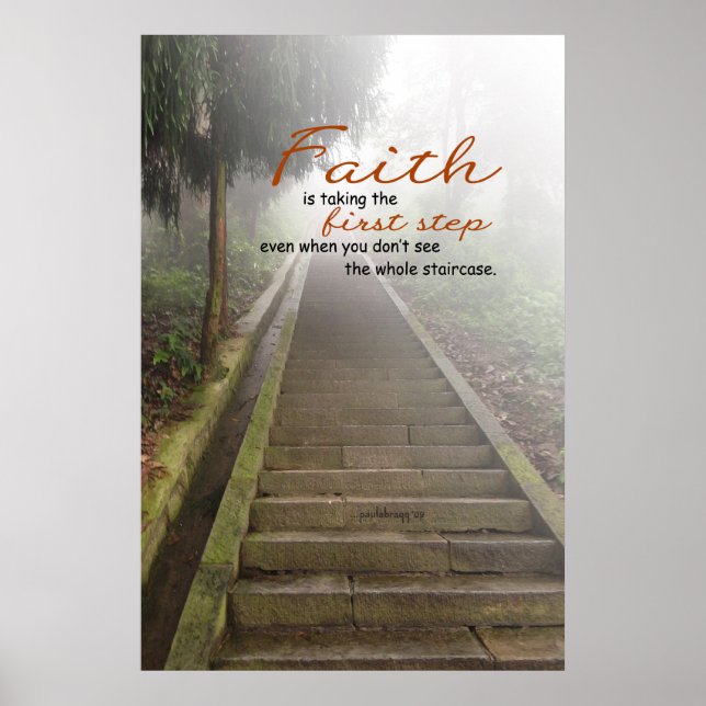 Faith tar första steget poster (Framsidan)