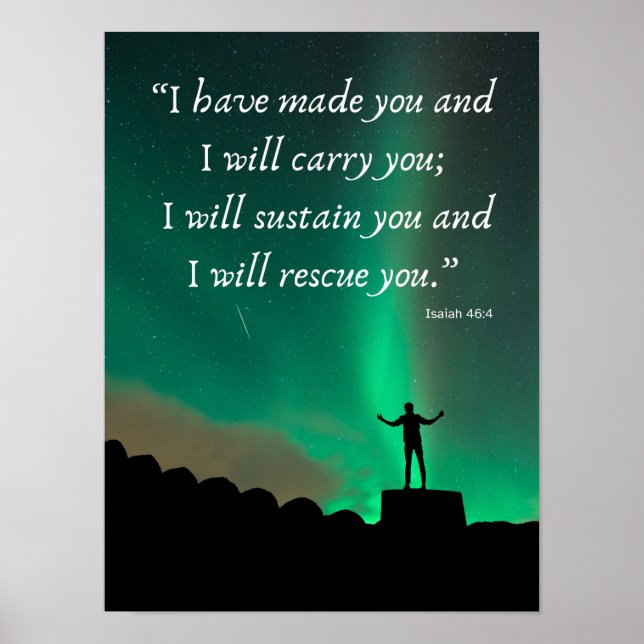 Faith That Never Fades –  Isaiah 46:4 Poster (Framsidan)
