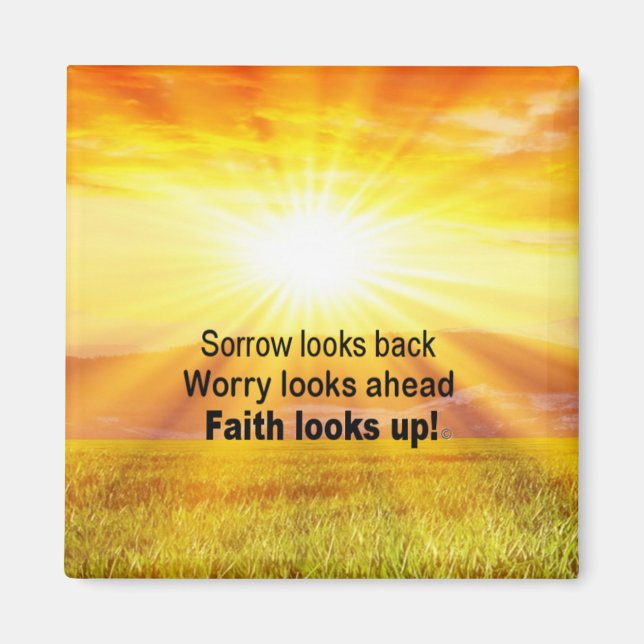Faith tittar upp! magnet (Framsidan)