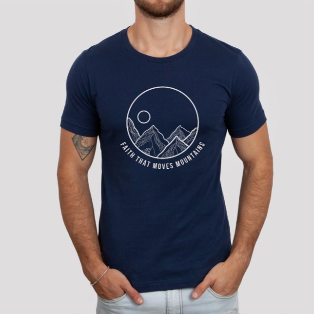 Faith to Moves Mountains Bible Verse Christian T Shirt (Skapare uppladdad)