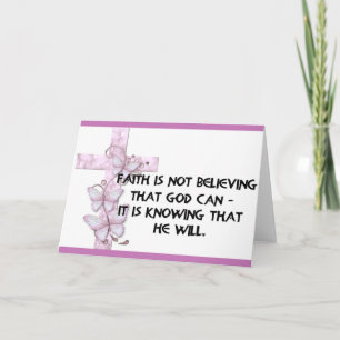 Faith tror inte ... Christian Greeting Card Kort