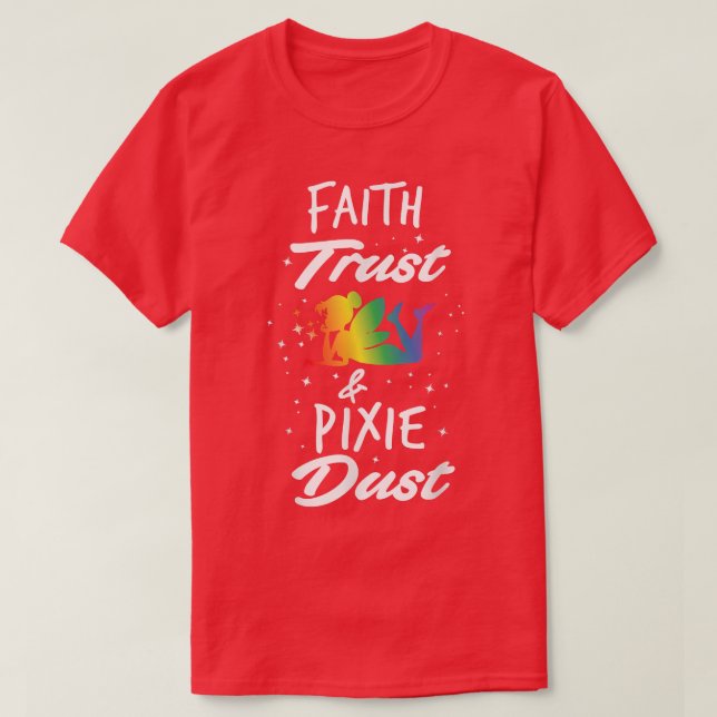 Faith Trust och Piie Dust Fairy T Shirt (Design framsida)