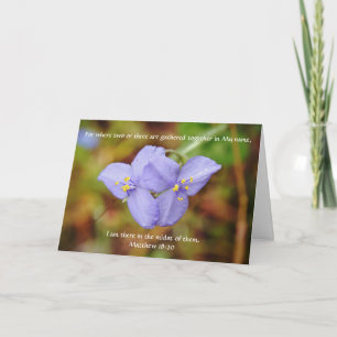 Faith Two Blue WildblomPrayer Note Card Kort