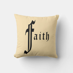 Faith Typografi Design Kudde