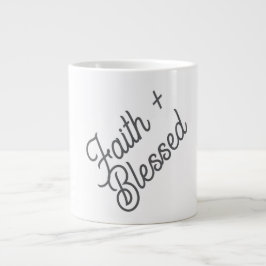 Faith + välsignad. jumbo mugg
