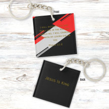Faith Verse Elegant Black and Red Abstrakt Art