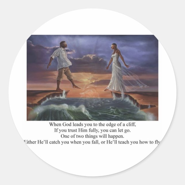 Faith Walk Runt Klistermärke (Framsida)