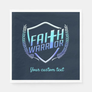 Faith Warrior Christian Blue Lila Ombre Pappersservett