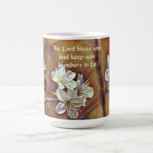 Faith White Blommar Flowers Mugg Kopp