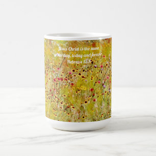 Faith WildblommBlommigt Bible Verse Faith Mugg