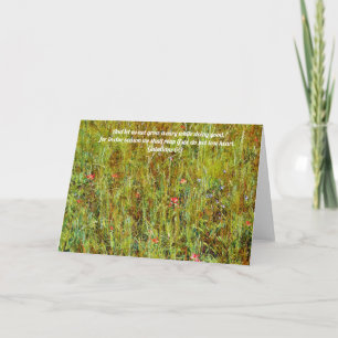 Faith Wildblommor Bible Verse Card Kort