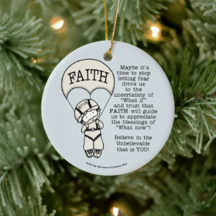 Faith Will Guide Julgransprydnad Keramik