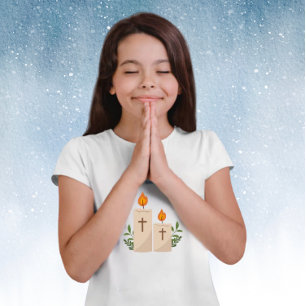 Faith with Candles and Church T Shirt