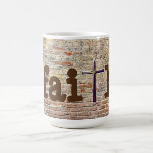 Faith with Kor on a Brick Wall Art Mugg Kopp