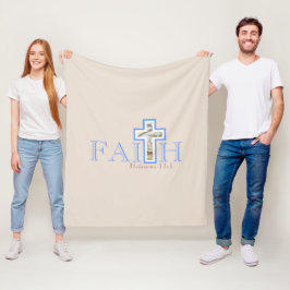 Faith With Wheat Kor Fleece Blanket
