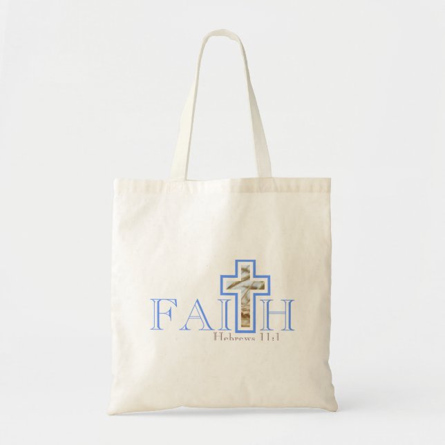 Faith With Wheat Kor Tote Bag Tygkasse (Framsidan)