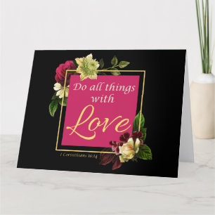 Faith Women Blommigt: Do All Sak with Kärlek Gift Tack Kort