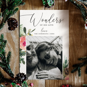 Faith Wonders Blommigts julfoto av Hans Kärlek Julkort
