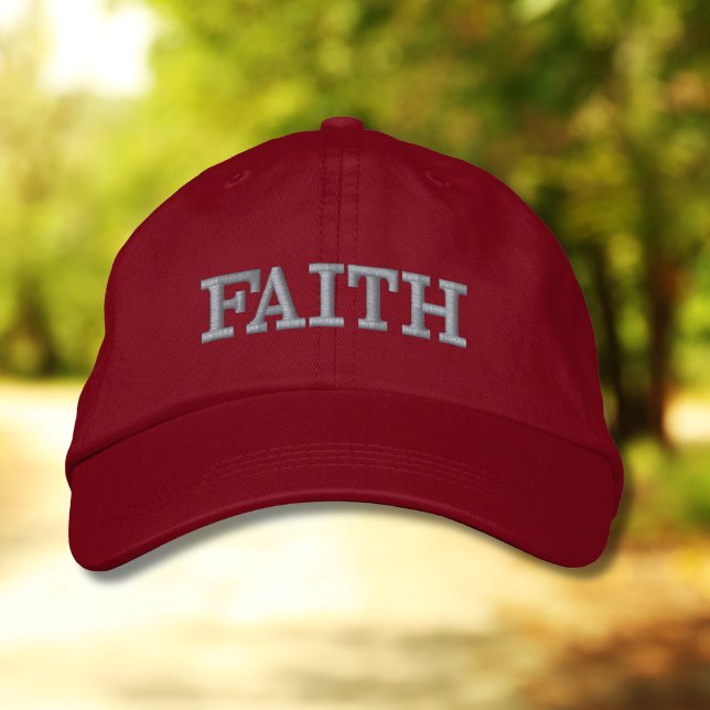Faith Word Embroidered Hat Broderad Keps (Skapare uppladdad)