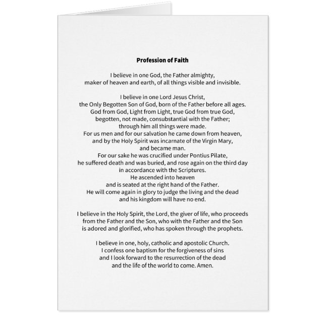 Faith-yrket Hälsningskort (Framsidan)