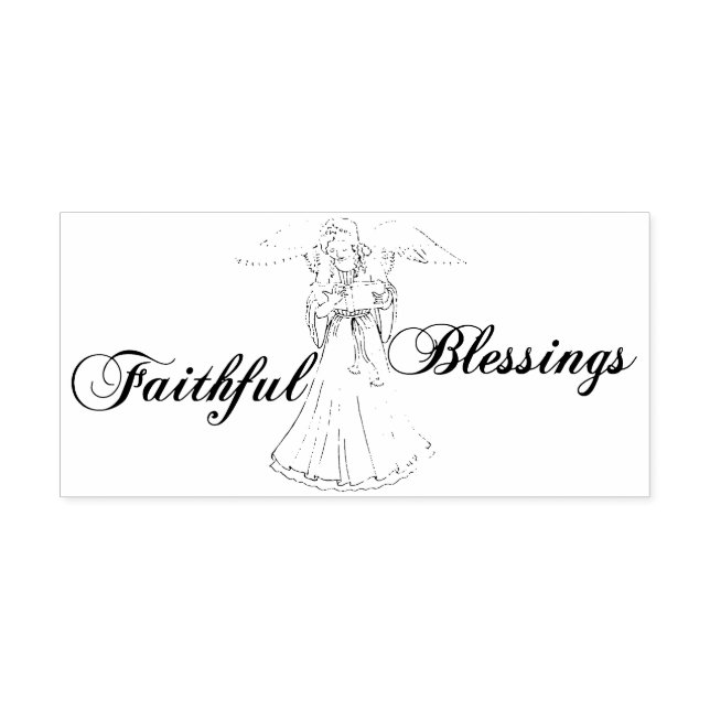 Faithent Blessings Angel Självfärgande Stämpel (Design)