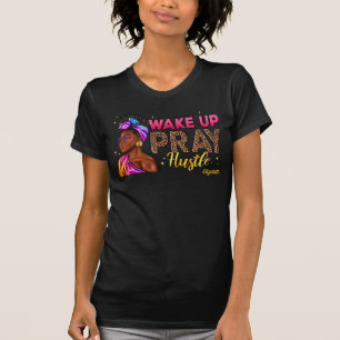 Faithful Black Woman Embracing Divine Strength T Shirt