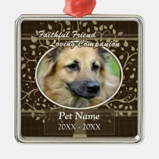 Faithful Friend Anpassningsbar Pet Sympathy Julgransprydnad Metall