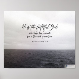 Faithful God (Deuteronomy 7:9) Poster